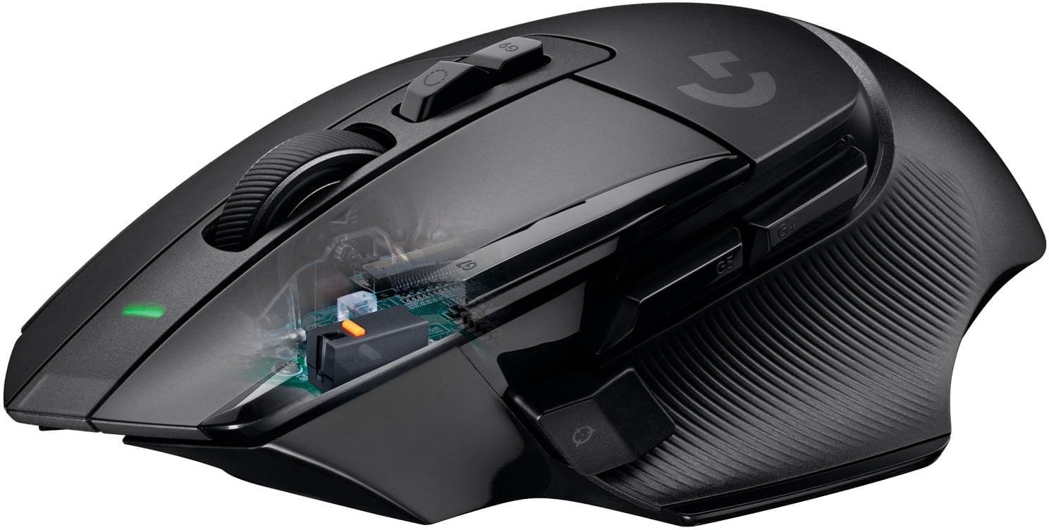 Logitech G502 X LIGHTSPEED Wireless Gaming Mouse - Optical mouse with LIGHTFORCE hybrid optical-mechanical switches, HERO 25K gaming sensor, compatible with PC - macOS/Windows - Black