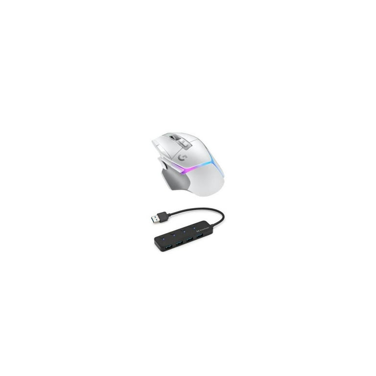 Logitech G502 X PLUS LIGHTSPEED Wireless RGB Gaming Mouse - Optical mouse  with LIGHTFORCE hybrid switches, LIGHTSYNC RGB, HERO 25K gaming sensor,  compatible with PC - macOS/Windows - White 