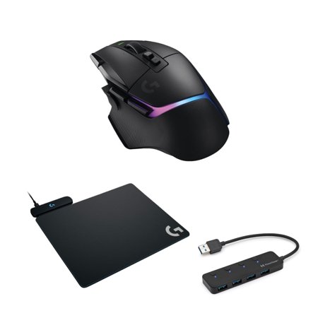 Logitech G502 X Plus Wireless Gaming Mouse (Black) Bundle