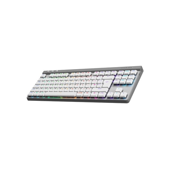 Logitech G515 LIGHTSPEED TKL Low Profile Wireless Gaming Keyboard - GL Brown Tactile Switches, LIGHTSYNC RGB, Thin Tenkeyless Design, PBT Keycaps - White