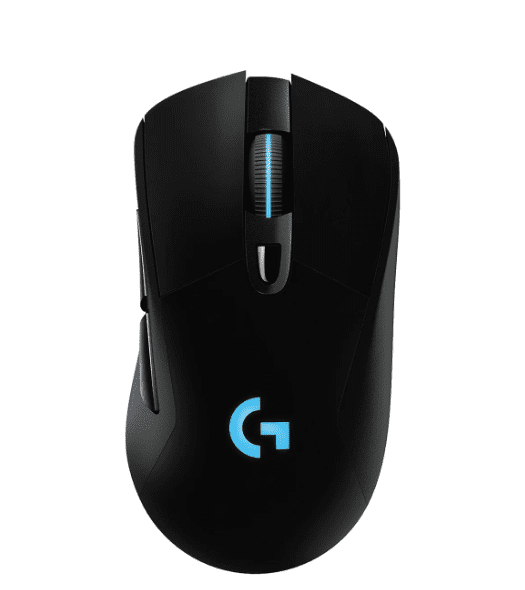 Pre-Owned Logitech G703 LIGHTSPEED Wireless Gaming Mouse w/ HERO 25K Sensor, LIGHTSYNC RGB, POWERPLAY Compatible, Lightweight 95g+10g Optional, 100-25,600 DPI, Rubber Side Grips