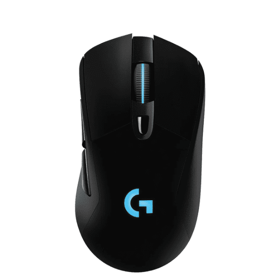 Pre-Owned Logitech G703 LIGHTSPEED Wireless Gaming Mouse w/ HERO 25K Sensor, LIGHTSYNC RGB, POWERPLAY Compatible, Lightweight 95g+10g Optional, 100-25,600 DPI, Rubber Side Grips