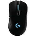 thumbnail image 1 of Logitech G703 Lightspeed Wireless Gaming Mouse W/Hero 25K Sensor, PowerPlay Compatible, Lightsync RGB, Lightweight 95G+10G Optional, 100-25, 600 DPI, Rubber Side Grips - Black, 1 of 5