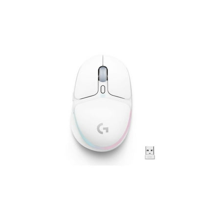 Logitech G705 Wireless Gaming Mouse, Customizable LIGHTSYNC RGB Lighting, Lightspeed Wireless, Bluetooth Connectivity, Lightweight, PC/Mac/Laptop - White Mist