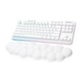 thumbnail image 1 of Logitech G715 Wireless Mechanical Gaming Keyboard with LIGHTSYNC RGB Lighting, Lightspeed, Clicky Switches (GX Blue), and Keyboard Palm Rest, PC and Mac Compatible, White Mist, 1 of 6
