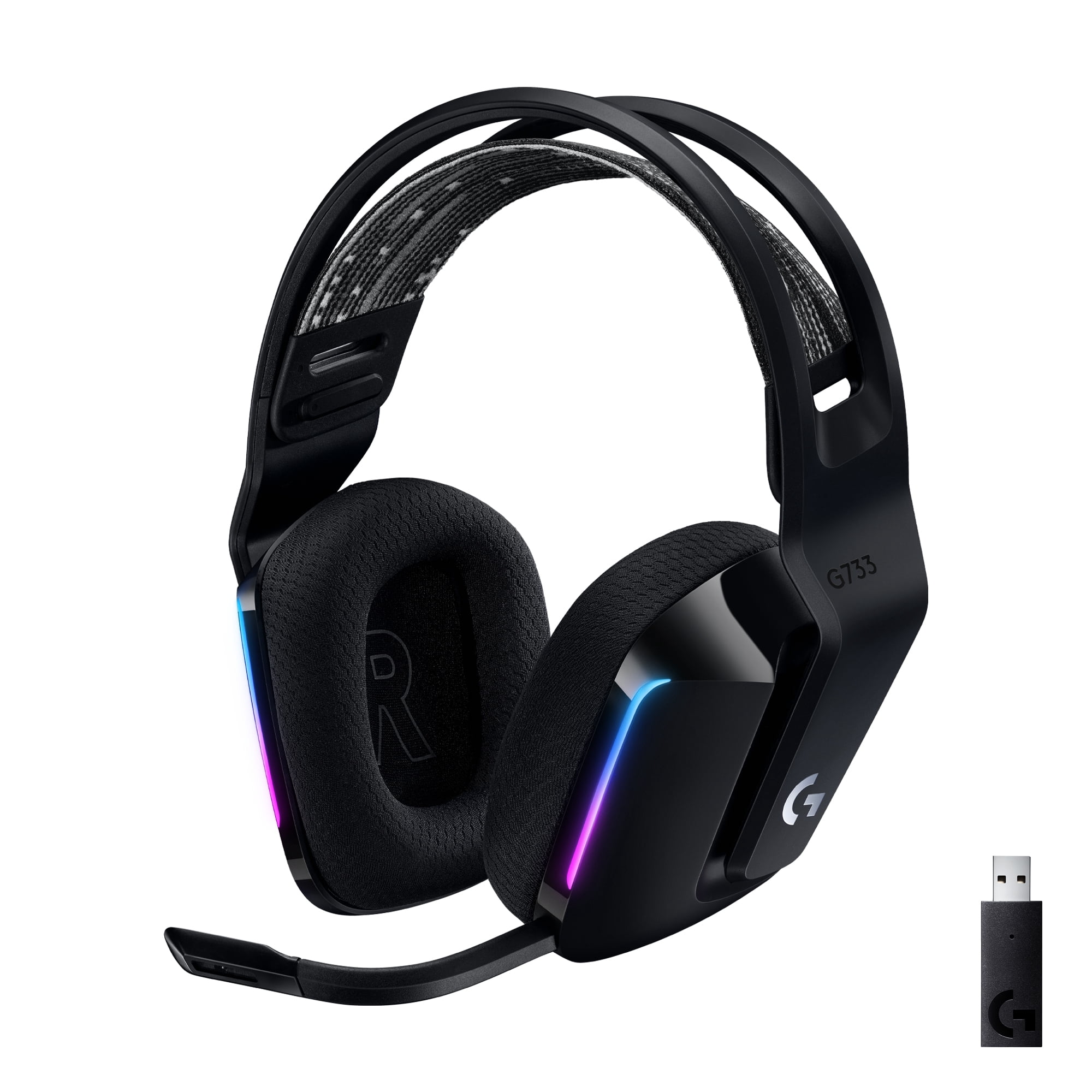 Open Box Logitech 981-000863 G733 Wireless Gaming Headset, Black