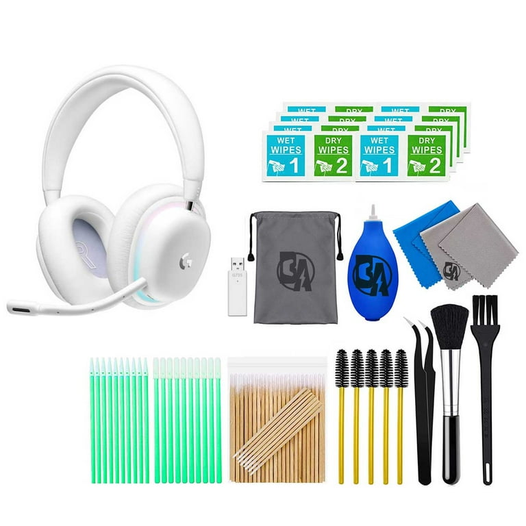 Logitech G735 Aurora Collection Wireless Gaming Headset White Mist With  Cleaning Kit Bolt Axtion Bundle Like New 