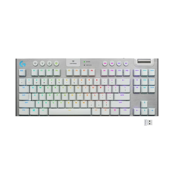 Logitech G915 TKL Ten keyless Lightspeed Wireless RGB Mechanical Gaming Keyboard - White