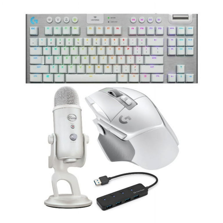 Logitech G915 TKL Tenkeyless Lightspeed Wireless Mechanical Gaming Keyboard  (White) Bundle 
