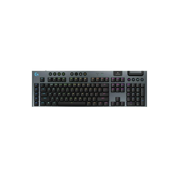 Logitech G915 X LIGHTSPEED Low-Profile Wireless Gaming Keyboard, Double-Shot PBT Keycaps, Fully Programmable Keys, RGB Backlighting, Sleek Aluminum Finishing, GL Red Linear Switches, PC/Mac