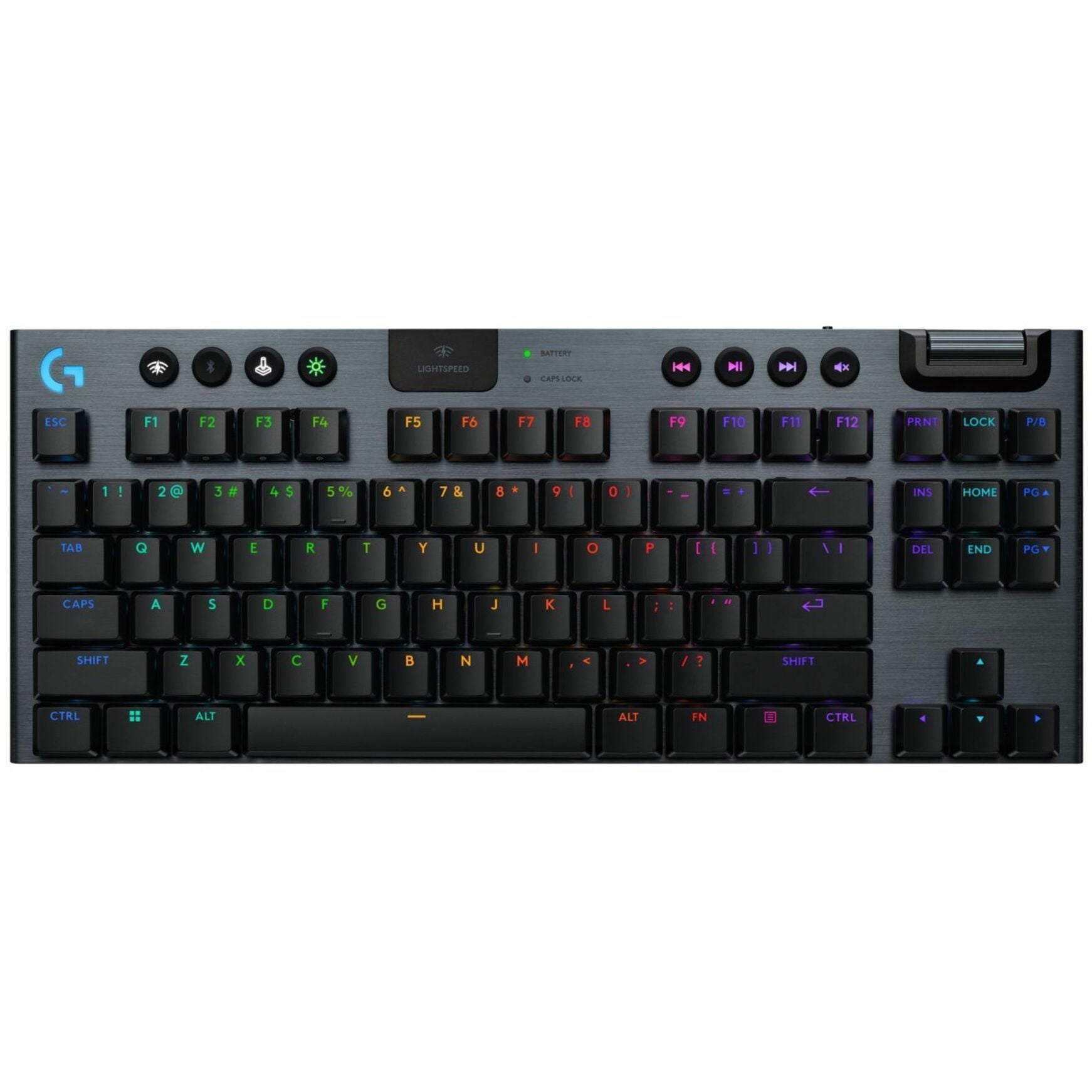 Logitech G915 X LIGHTSPEED TKL Low-Profile Wireless Gaming Keyboard, Double-Shot PBT Keycaps, Fully Programmable Keys, RGB Backlighting, Sleek Aluminum Finishing, GL Red Linear, PC/Mac