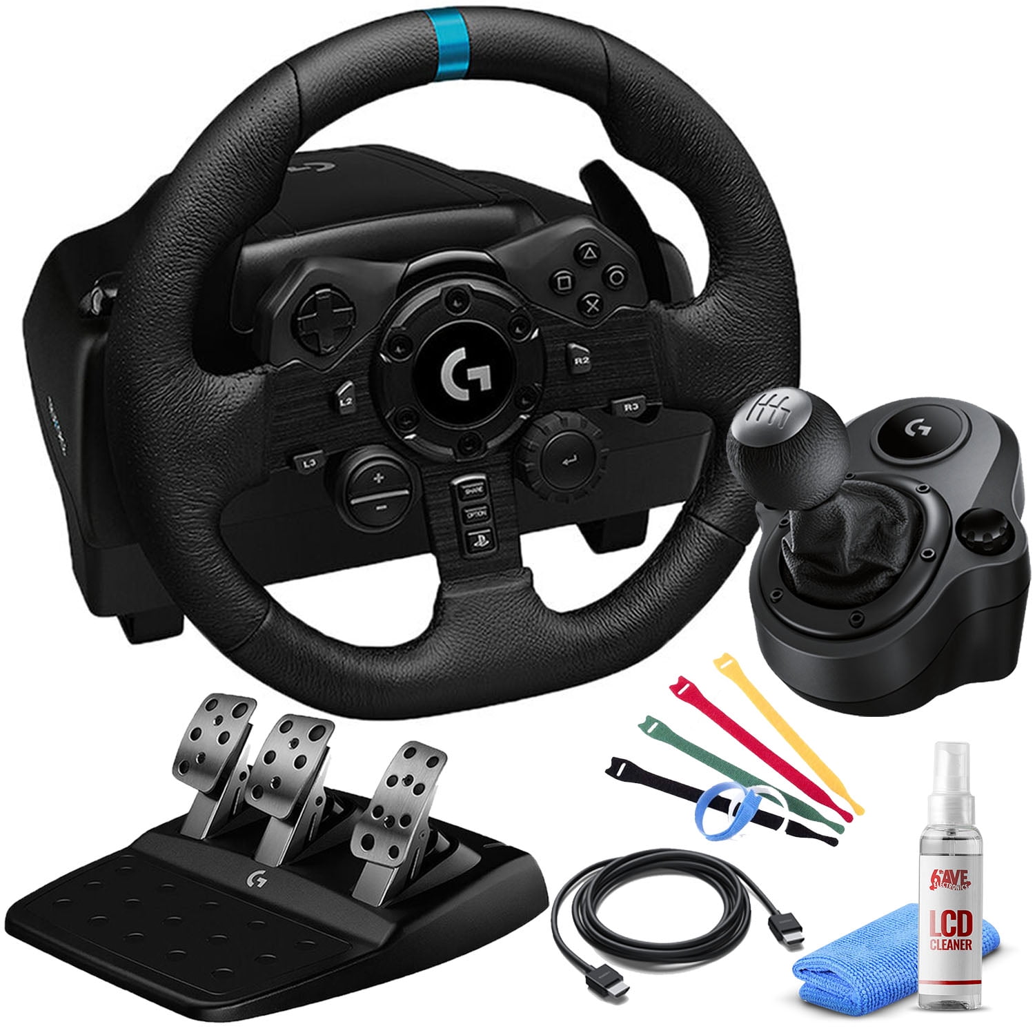 Logitech G923 Racing Wheel and Pedals for PS5, PS4 and PC Featuring  TRUEFORCE