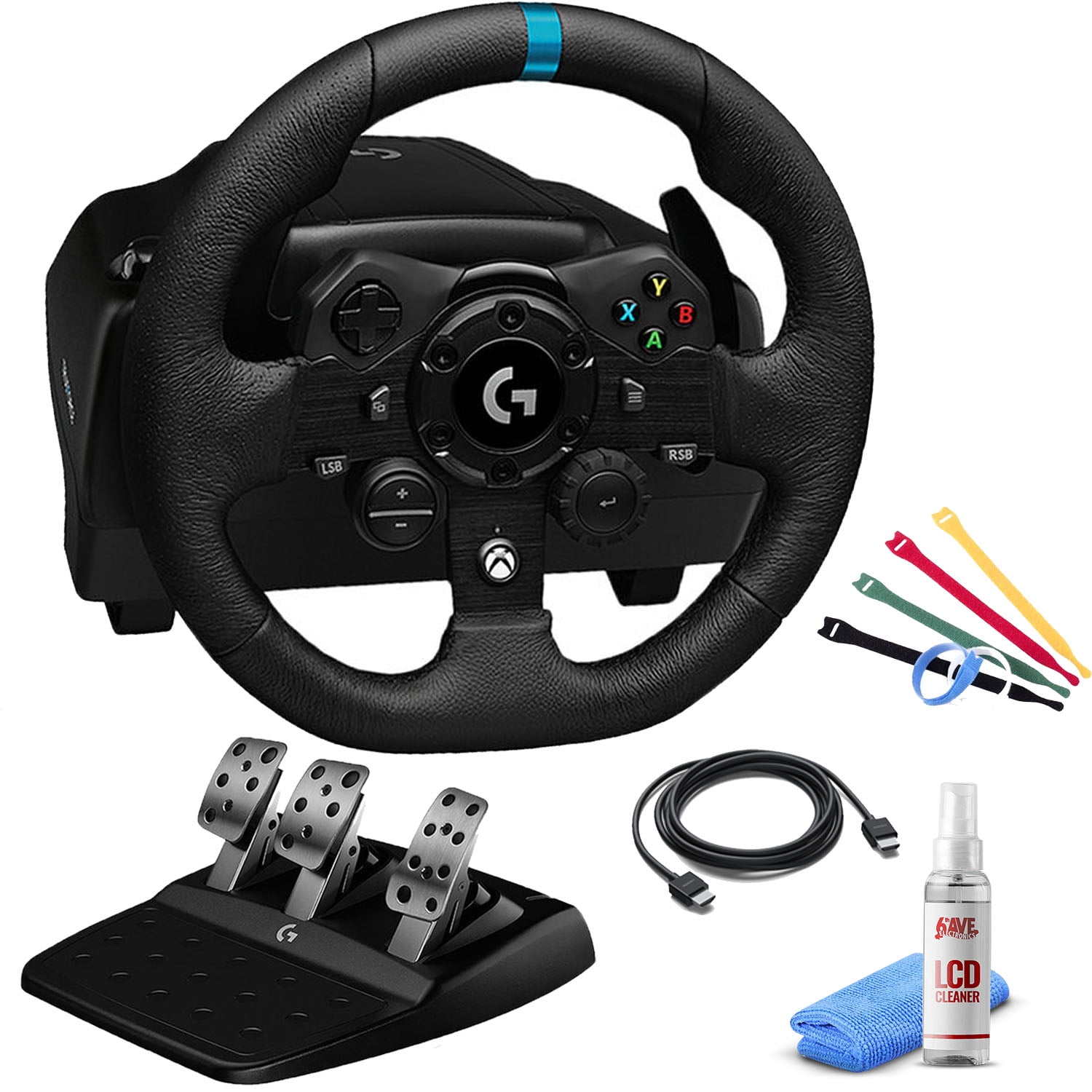 Logitech G923 Racing Wheel and Pedals For PC, Xbox X, Xbox One with  Accessories 