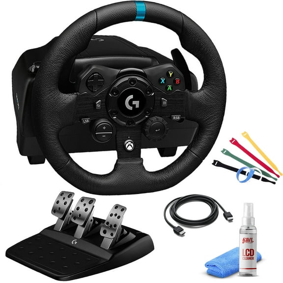 Logitech G923 Racing Wheel and Pedals For PC, Xbox X, Xbox One with Accessories