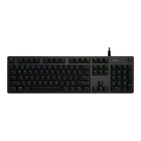 Logitech - G512 SE Full-size Wired Mechanical GX Blue Clicky and Tactile Switch Gaming Keyboard with RGB Back Lighting - Black