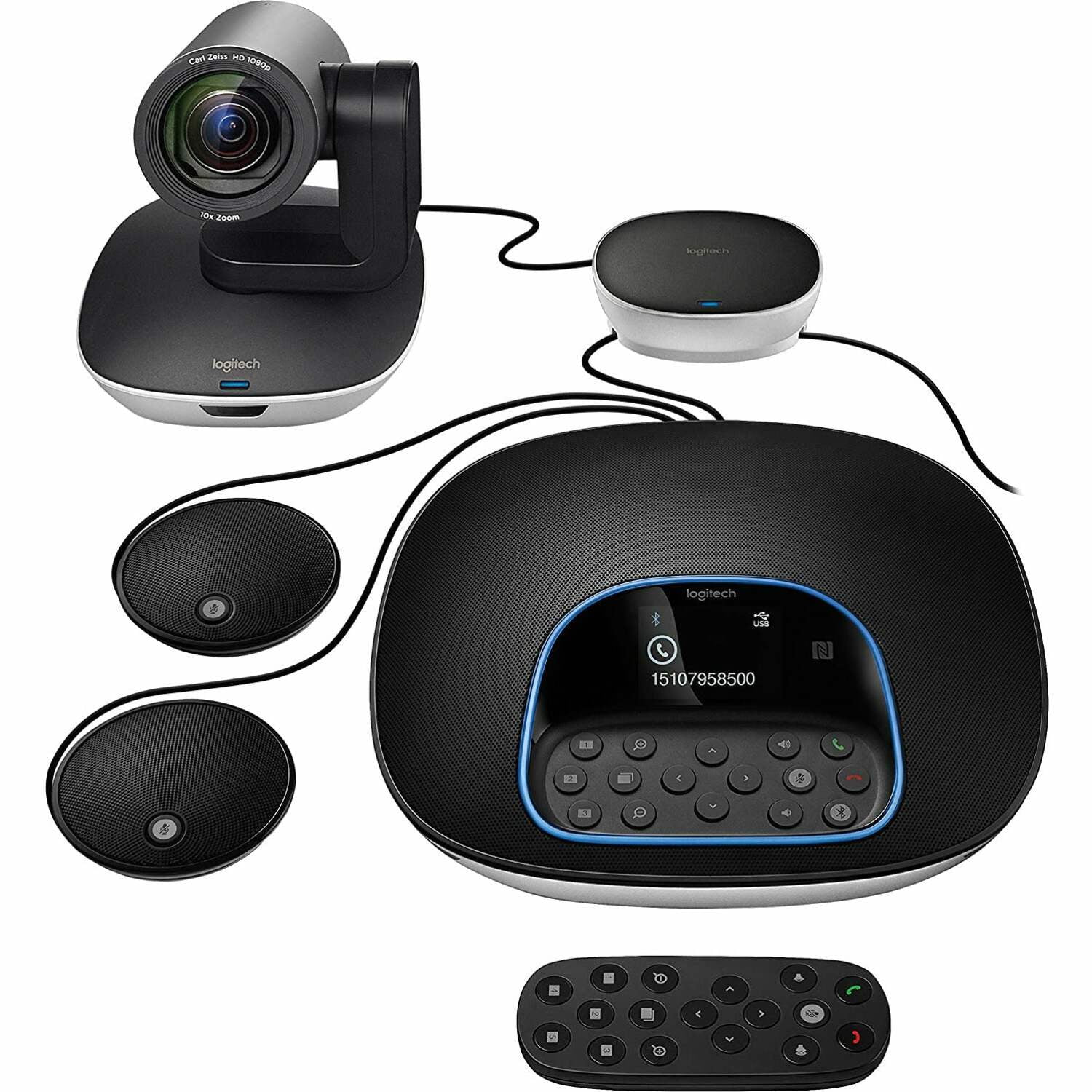 Microfone Sign Logitech Group Expansion Microphones for Video Audio Conferencing ...