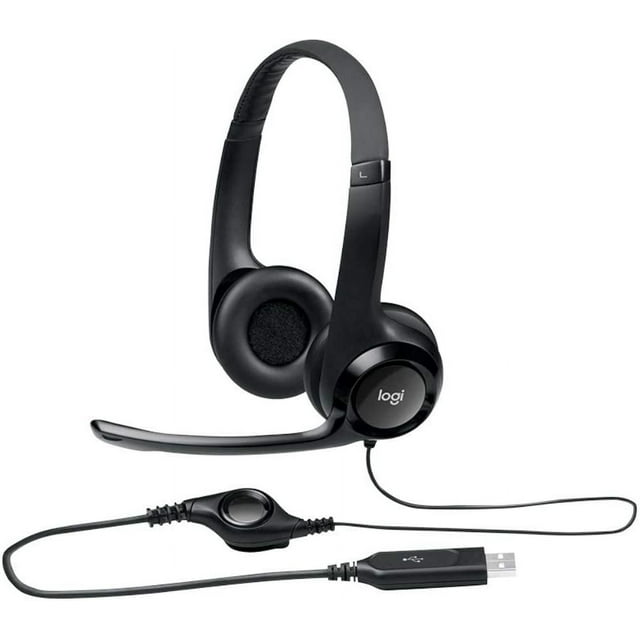 Logitech H390 ClearChat Comfort USB Headset with Microphone (981-000014)