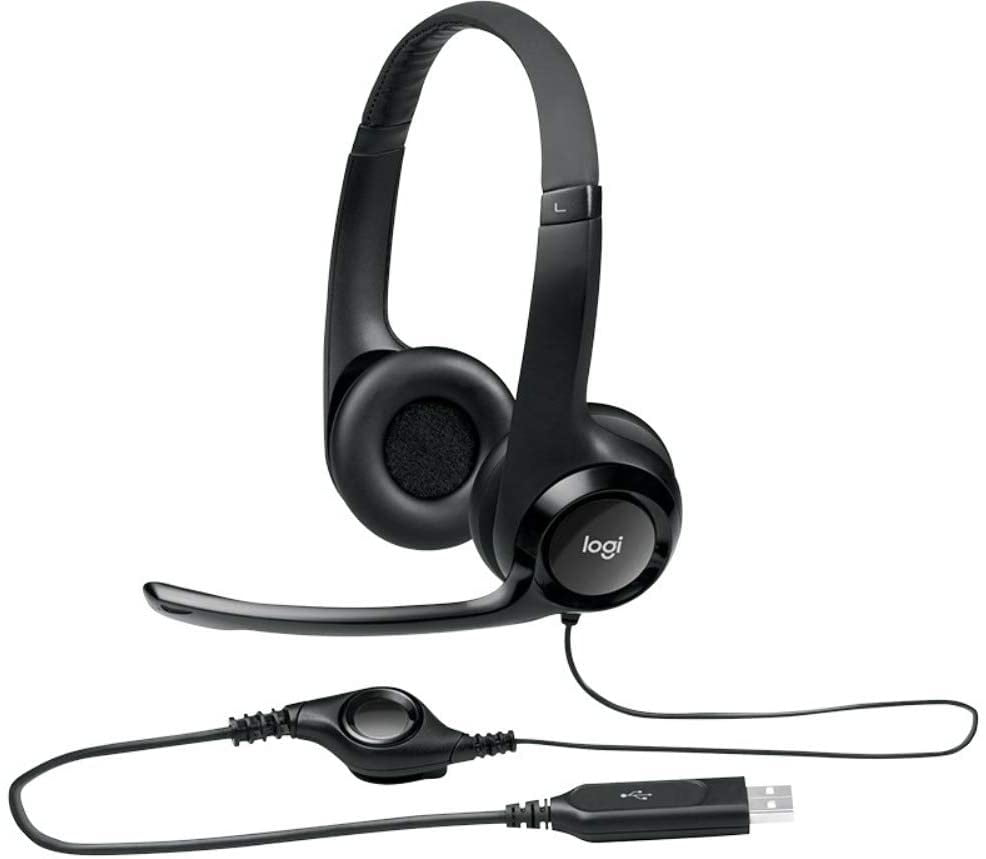 Logitech H390 USB Headset, Noise Canceling Microphone, Padded