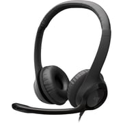 Logitech H390 Wired Headset, Stereo Headphones with Noise-Cancelling Microphone, USB, In-Line Controls, PC/Mac/Laptop - Black