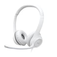 thumbnail interactive-video image 1 of Logitech H390 Wired Headset for PC/Laptop, Stereo Headphones with Noise Cancelling Microphone, USB-A, In-Line Controls, White, 1 of 14