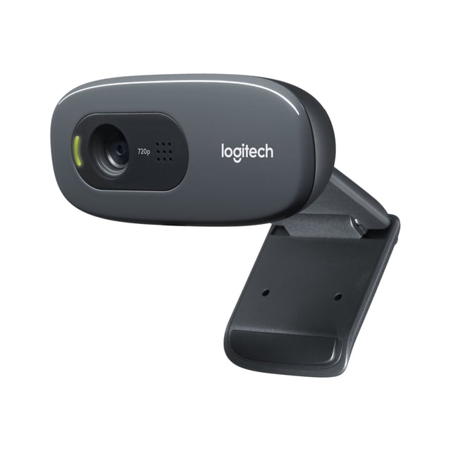 Logitech C270 HD Webcam – 1280 x 720 – audio – USB 2.0 (960-000694) HD 720p video calling, 3-megapixel snapshots