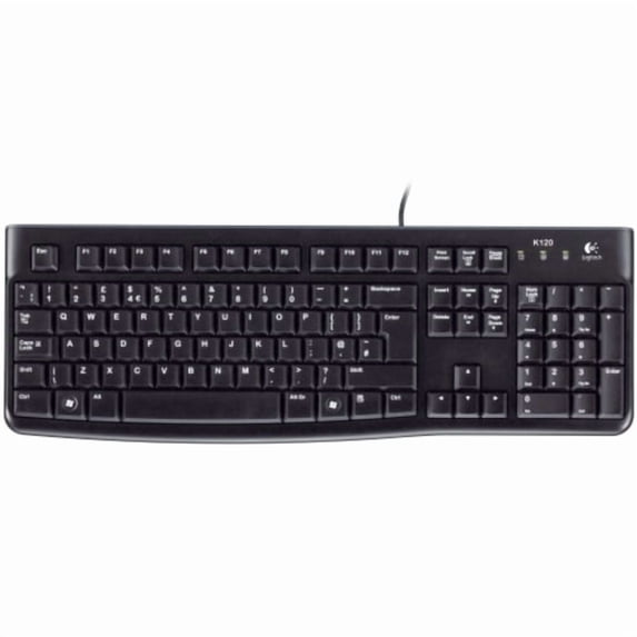 Logitech K120 Standard USB Wired Desktop Keyboard - 920-002478