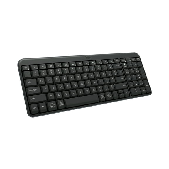 Logitech K250 Bluetooth Keyboard with Numpad, Easy Connectivity, Compact Wireless Keyboard made with Recycled Plastic, Graphite