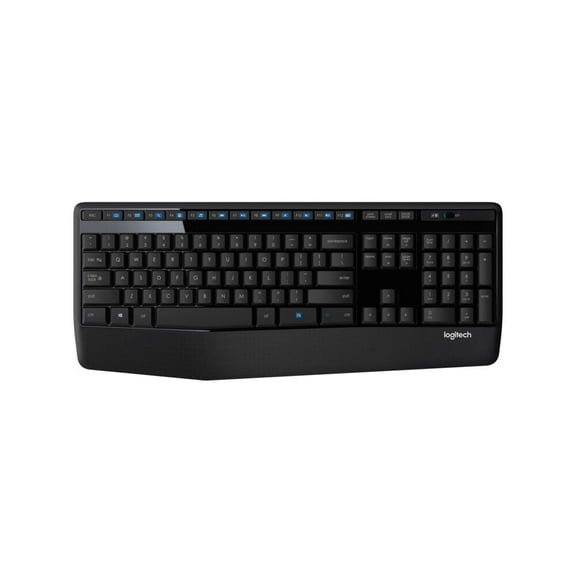Logitech Wireless Keyboard - Full-Sized Keyboard with Palm Rest, 2.4 GHz Wireless USB Receiver for PC, Laptop, Black