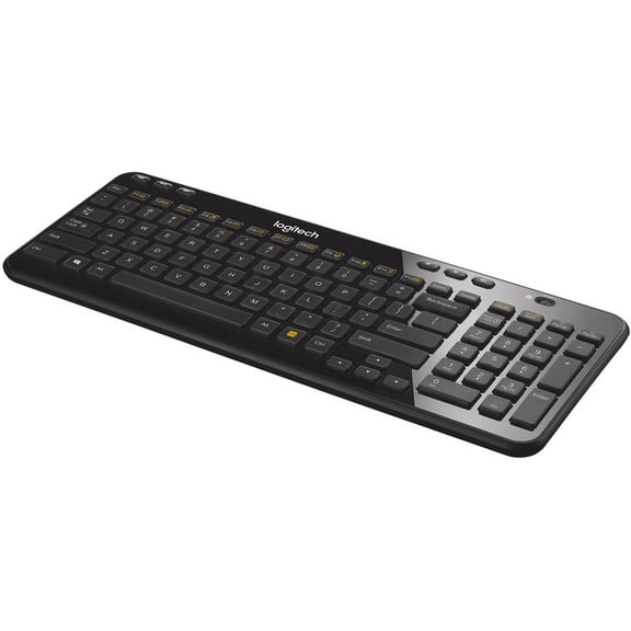 Logitech K360 Wireless USB Compact Desktop Keyboard, Glossy Black