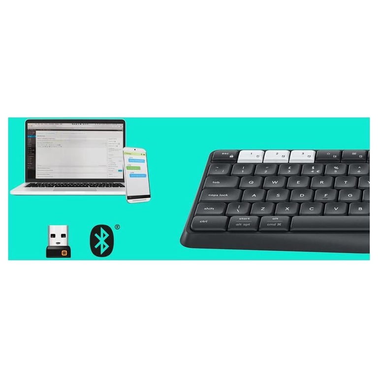 Logitech K375s Multi-Device Wireless Keyboard (Renewed) - Works With Computer, Phone & Tablet, Includes Stand