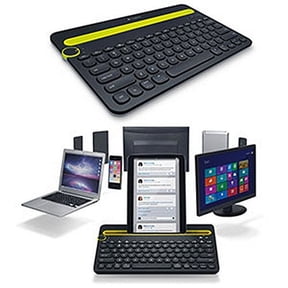 Logitech K480 Wireless Multi-Device Keyboard, Bluetooth, Black