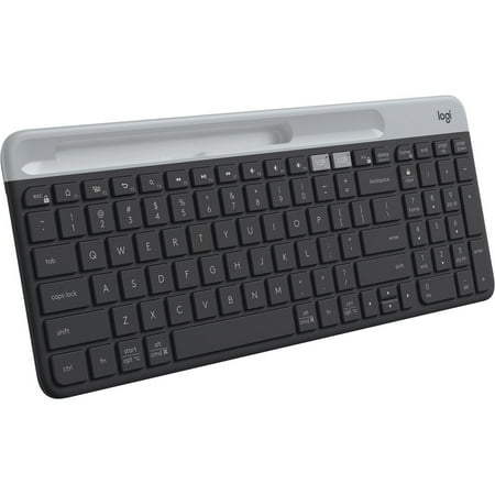 Logitech - K585 Full-size Wireless Scissor Keyboard for Windows, Mac, Chrome, Android with Build-in Cradle for device - Graphite
