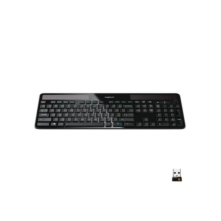 Logitech - K750 Solar Full-size Wireless Scissor Keyboard - Black