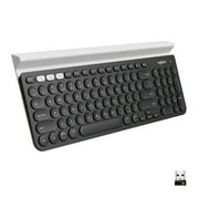 Logitech K780 Multi-Device, Full USB Standard Keyboards with USB Wireless Receiver, Black, 1 Pack