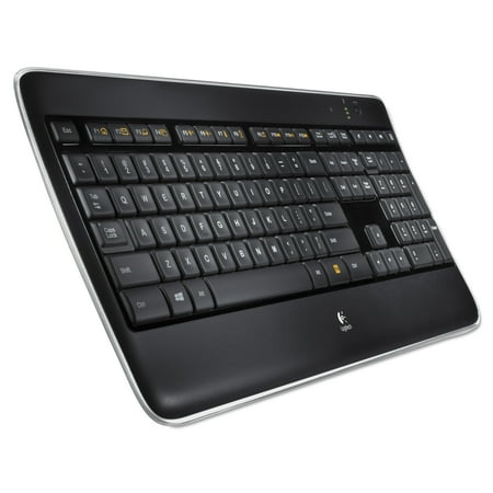 Logitech - K800 Full-size Wireless Illuminated Keyboard - Black