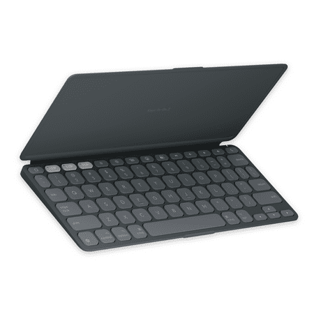 Logitech - Keys-To-Go 2 Slim Portable Bluetooth Keyboard for iPad, iPhone, Mac, and Apple TV With Built-in Cover - Graphite