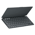 thumbnail image 1 of Logitech Keys-to-GO 2 Portable Bluetooth Tablet Keyboard with Built-in Cover, Slim & Compact Wireless Keyboard for Windows, Android, Linux, iPad, iPhone, Mac, Apple TV - Graphite, 1 of 11
