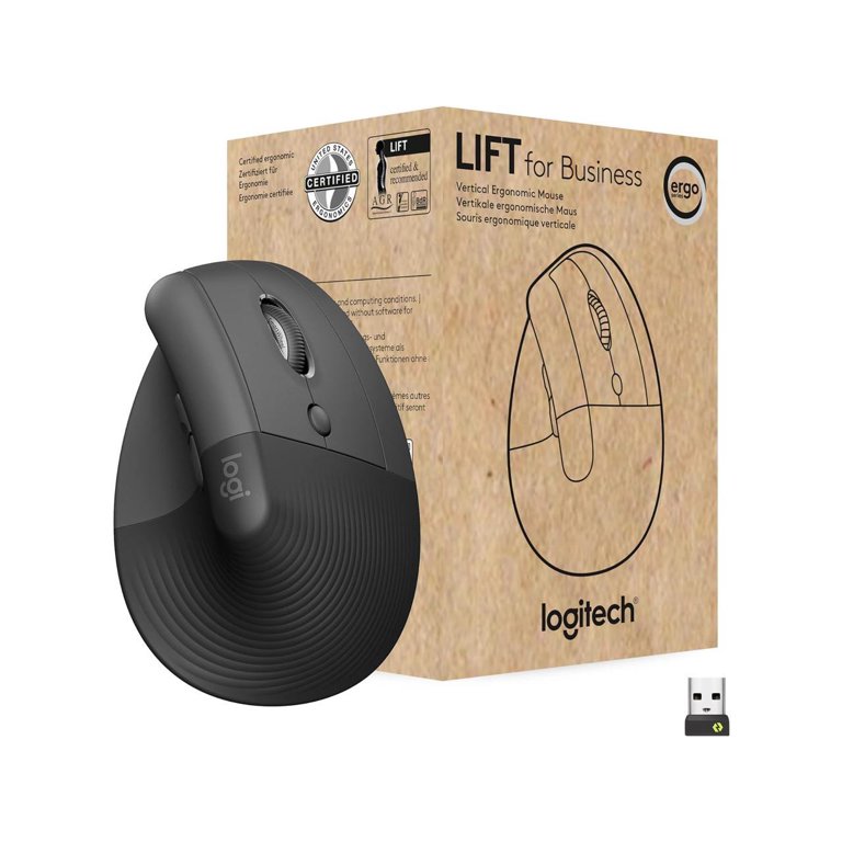Logitech, Vertical Wireless Mouse, 910-006491, Gray - Walmart.com