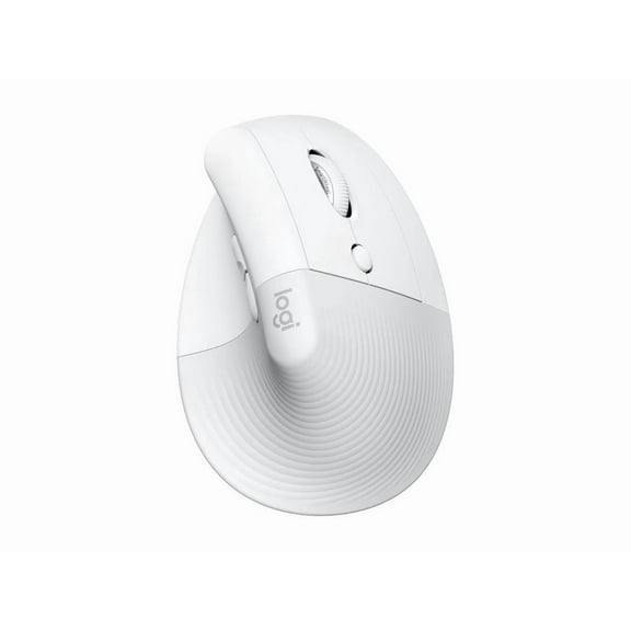 Logitech Lift for Mac Wireless Vertical Ergonomic Mouse, Bluetooth, Quiet Clicks, Silent Smartwheel, 4 Customizable Buttons, Off White