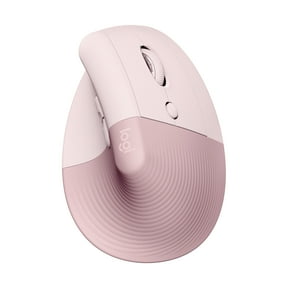 Logitech Lift Vertical Ergonomic Mouse, Wireless, Bluetooth or Logi Bolt USB receiver, Quiet clicks, 4 buttons, Rose