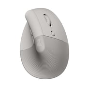 Logitech Lift Vertical Ergonomic Mouse, Wireless, Bluetooth or Logi Bolt USB Receiver, Quiet Clicks, Sand