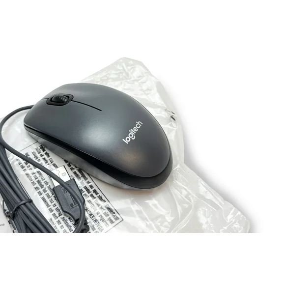Pre-Owned Logitech M100 910-001601 Black 3 Buttons 1 x Wheel USB Wired Optical 1000 dpi Mouse