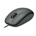 thumbnail image 1 of Logitech M100 Wired Optical Ambidextrous PC Mouse with 1000 DPI Optical Tracking, Gray, 1 of 8