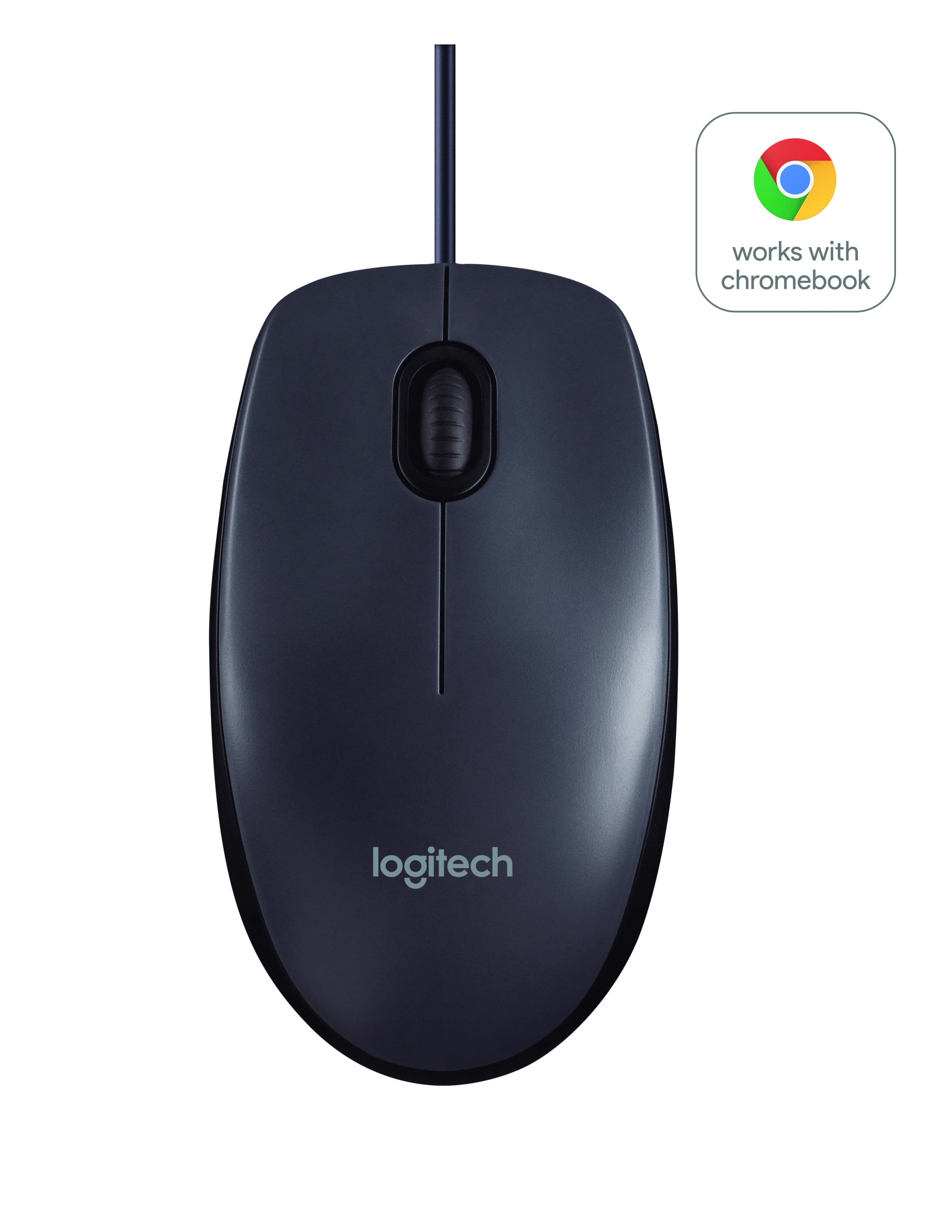 M100 USB Mouse, 3-Buttons,1000 DPI Optical Tracking, Ambidextrous, Compatible with PC, Mac, Laptop, Gray - Walmart.com