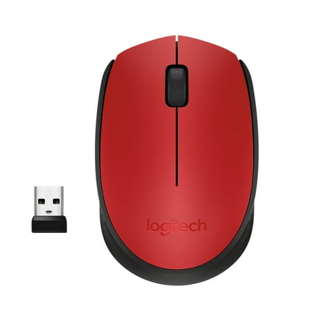 Logitech - M170 Wireless Compact Optical Ambidextrous Mouse - Red