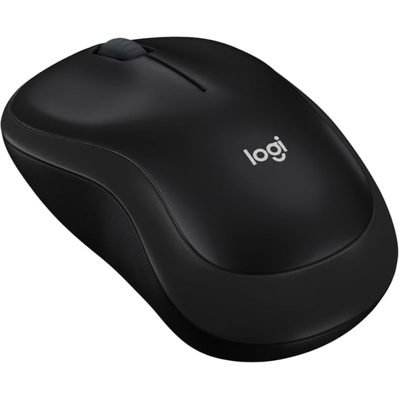 Logitech M185 Wireless , 2.4GHz with USB Mini Receiver, 12-Month Battery Life, 1000 DPI Optical Tracking, Ambidextrous, Compatible with PC, Mac, Laptop - Black