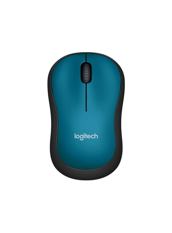 Logitech M185 Wireless Mouse, 2.4GHz with USB Mini Receiver, Ambidextrous, Blue