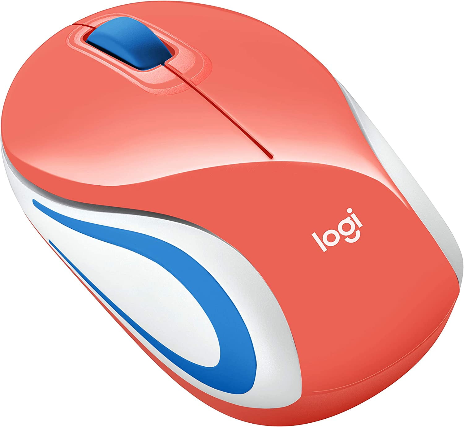 Logitech M187 - Mouse - optical - 3 buttons - wireless - 2.4 GHz - USB  wireless receiver - coral