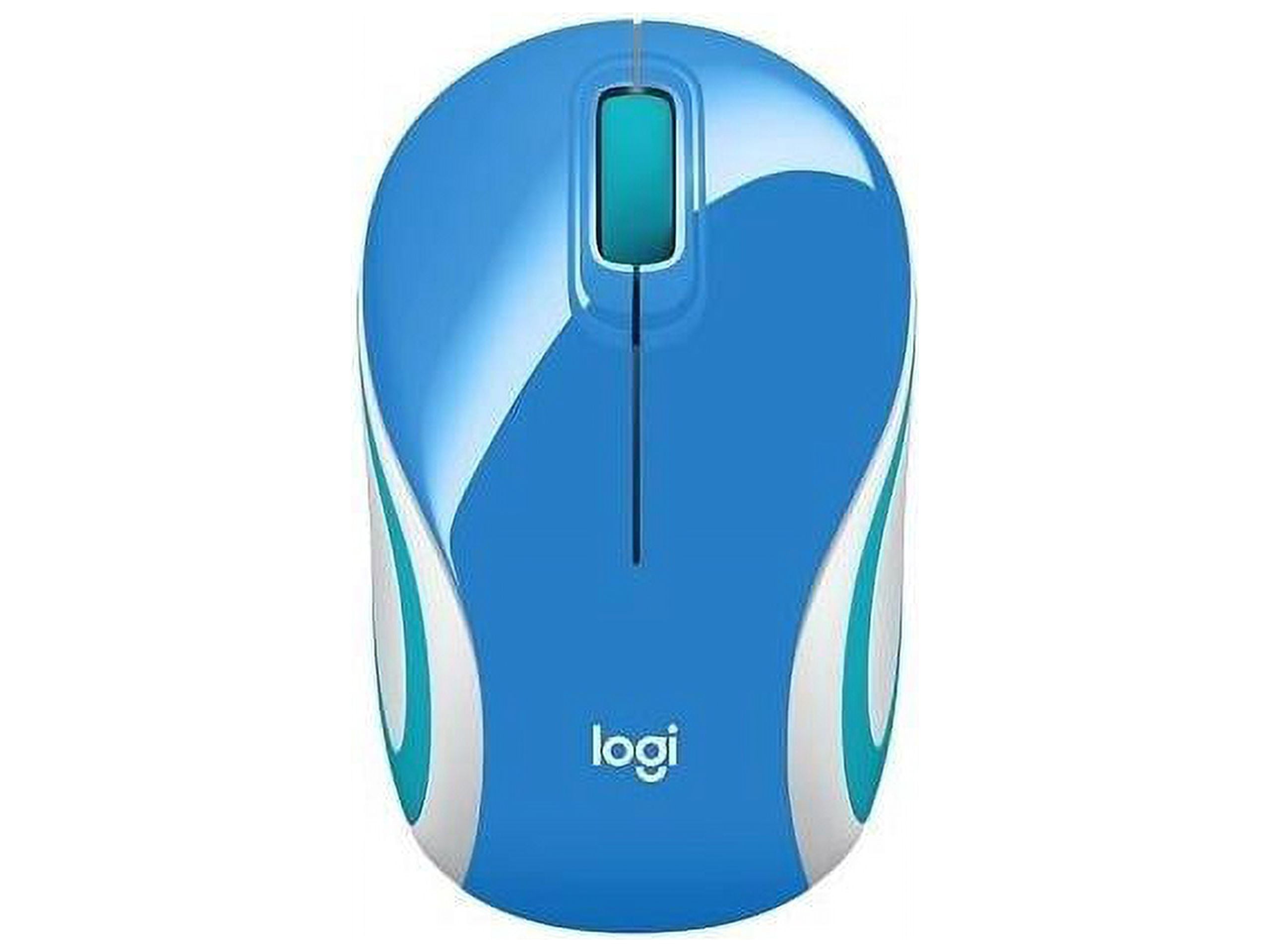 Logitech M187 Ultra Portable Wireless Mouse, USB Nano Receiver, Blue ...