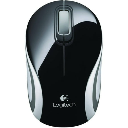 Logitech - M187 Mini Wireless Optical Ambidextrous Mouse - Black-gray